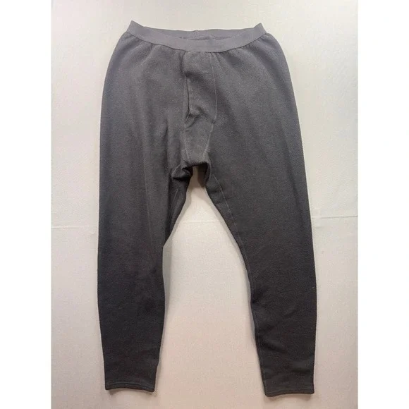 Patagonia Capilene Fleece Base Layer Pants Mens Large Black Made in USA Thermal - Picture 1 of 7